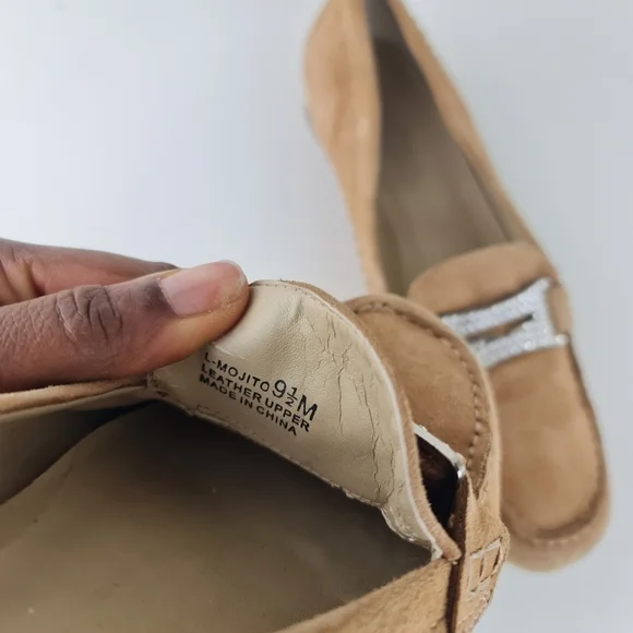 Franco Sarto Shoes Womens 9.5M Loafer Flat Suede Slip On - Picture 10 of 11